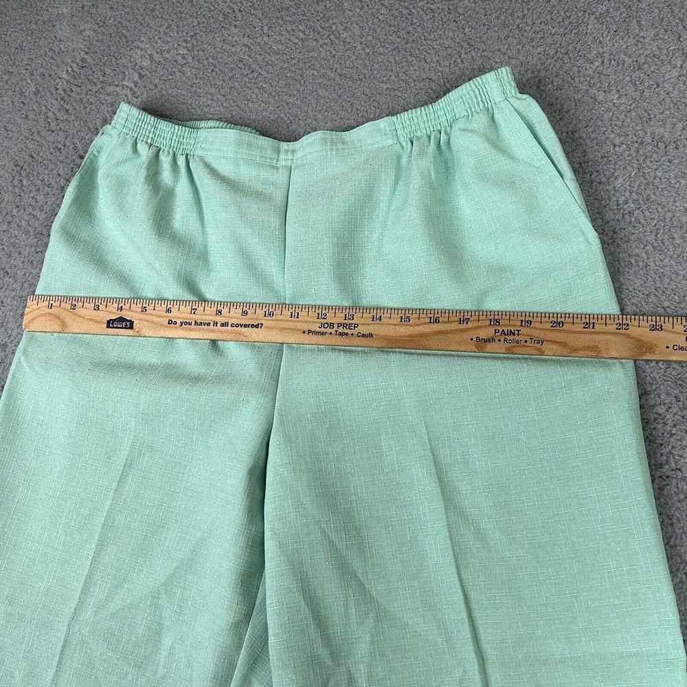Alfred Dunner Pull On Pants Size 18 Green Comfort Elastic Waist Slacks Pockets - Picture 5 of 10